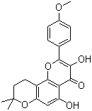 structure of CAS# 38226-86-7, Anhydroicaritin;9,10-Dihydro-3,5-dihydroxy-2-(4-methoxyphenyl)-8,8-dimethyl-4H,8H-benzo[1,2-b:3,4-b']dipyran-4-one
