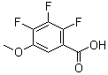 结构式 CAS# 38233-47-5, 2,3,4-三氟-5-甲氧基苯甲酸