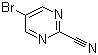 结构式 CAS# 38275-57-9, 5-溴-2-氰基嘧啶; 2-氰基-5-溴嘧啶