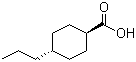 结构式 CAS# 38289-27-9, 反式-4-丙基环己烷甲酸; 反式对丙基环己基甲酸
