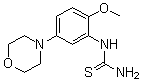 结构式 CAS# 383870-59-5, N-[2-甲氧基-5-(4-吗啉基)苯基]硫脲