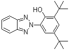 结构式 CAS# 3846-71-7, 2-(2'-羟基-3',5'-二叔丁基苯基)-苯并三唑; 紫外线吸收剂 UV-320