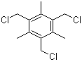structure of CAS# 3849-01-2, 1,3,5-Trimethyl-2,4,6-tris(chloromethyl)benzene;Tris(chloromethyl)mesitylene; 1,3,5-Tris(chloromethyl)-2,4,6-trimethylbenzene; 2,4,6-Tris(chloromethyl)mesitylene; NSC 156141