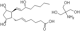 结构式 CAS# 38562-01-5, 地诺前列素氨丁三醇
