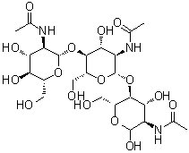 结构式 CAS# 38864-21-0, N,N',N''-三乙酰基壳三糖