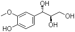 structure of CAS# 38916-91-5, erythro-Guaiacylglycerol;(1R,2S)-rel-1-(4-Hydroxy-3-methoxyphenyl)-1,2,3-propanetriol