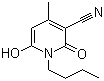 structure of CAS# 39108-47-9, N-Butyl-3-cyano-6-hydroxy-4-methyl-2-pyridone;1-Butyl-1,2-dihydro-6-hydroxy-4-methyl-2-oxonicotinonitrile