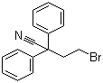 结构式 CAS# 39186-58-8, 4-溴-2,2-二苯丁腈; 溴乙基二苯乙腈