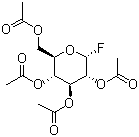 结构式 CAS# 3934-29-0, 四乙酰基-alpha-D-葡萄糖氟化物