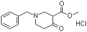 结构式 CAS# 3939-01-3, 1-苄基-3-甲氧羰基-4-哌啶酮盐酸盐