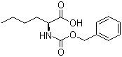 structure of CAS# 39608-30-5, N-[(Phenylmethoxy)carbonyl]-L-norleucine;(2S)-2-[[(Benzyloxy)carbonyl]amino]hexanoic acid; N-Benzyloxycarbonyl-L-norleucine