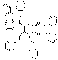 Benzyl 2,3,4-tri-O-benzyl-6-O-trityl-beta-D-galactopyranoside molecular structure (CAS 39687-22-4)