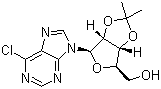 structure of CAS# 39824-26-5, 6-Chloro-9-beta-D-(2,3-isopropylidene)ribofuranosylpurine;6-Chloro-9-[2,3-O-(isopropylidene)-beta-D-ribofuronosyl]-9H-purine