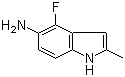 structure of CAS# 398487-76-8, 5-Amino-4-fluoro-2-methylindole