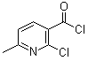 结构式 CAS# 39853-81-1, 2-氯-6-甲基-3-吡啶甲酰氯