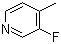 3-氟-4-甲基吡啶分子结构 (CAS 399-88-2)