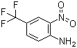 structure of CAS# 400-98-6, 4-Amino-3-nitrobenzotrifluoride;2-Nitro-alpha,alpha,alpha-trifluoro-p-toluidine; 2-Nitro-4-(trifluoromethyl)aniline