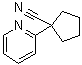 structure of CAS# 400727-04-0, 1-(2-Pyridinyl)cyclopentanecarbonitrile;1-Pyridin-2-yl-cyclopentanecarbonitrile
