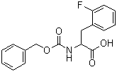 结构式 CAS# 401-28-5, 2-氟-N-[苄氧羰基]-DL-苯丙氨酸