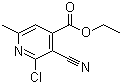 structure of CAS# 40108-12-1, Ethyl 2-chloro-3-cyano-6-methylisonicotinate