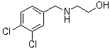 结构式 CAS# 40172-06-3, 2-(3,4-二氯苄氨基)乙醇