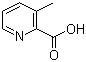 3-Methylpyridine-2-carboxylic acid molecular structure (CAS 4021-07-2)