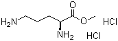 structure of CAS# 40216-82-8, Methyl L-ornithine dihydrochloride;L-Ornithine methyl ester dihydrochloride