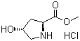 structure of CAS# 40216-83-9, trans-4-Hydroxy-L-proline methyl ester hydrochloride