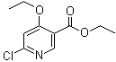 结构式 CAS# 40296-47-7, 6-氯-4-乙氧基烟酸乙酯
