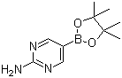 structure of CAS# 402960-38-7, 2-Aminopyrimidine-5-boronic acid pinacol ester;5-(4,4,5,5-Tetramethyl-1,3,2-dioxaborolan-2-yl)pyrimidin-2-amine