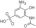 结构式 CAS# 40306-75-0, 3-(乙酰氨基)-5-氨基-4-羟基苯磺酸