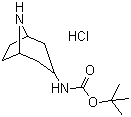结构式 CAS# 403479-18-5, 8-氮杂双环[3.2.1]辛-3-氨基甲酸叔丁酯单盐酸盐