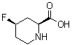 结构式 CAS# 403503-60-6, (2S,4R)-4-氟-2-哌啶羧酸
