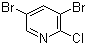 结构式 CAS# 40360-47-2, 2-氯-3,5-二溴吡啶