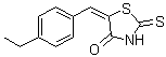 结构式 CAS# 403811-55-2, 5-[(4-乙基苯基)亚甲基]-2-硫代-4-噻唑烷酮