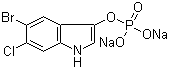 结构式 CAS# 404366-59-2, 5-溴-6-氯-3-吲哚基磷酸酯二钠盐