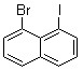 结构式 CAS# 4044-58-0, 8-溴-1-碘萘