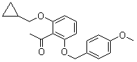 结构式 CAS# 405239-71-6, 1-[2-(环丙基甲氧基)-6-[(4-甲氧基苯基)甲氧基]苯基]乙酮