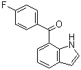 结构式 CAS# 405275-40-3, (4-氟苯基)-1H-吲哚-7-基甲酮
