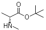 structure of CAS# 405513-14-6, N-Methyl-D-alanine tert-butyl ester;tert-Butyl (R)-2-(methylamino)propanoate