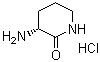 structure of CAS# 406216-02-2, (3R)-3-Amino-2-piperidinone hydrochloride;(3R)-3-Amino-2-piperidinone monohydrochloride