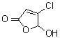 structure of CAS# 40636-99-5, 4-Chloro-5-hydroxy-2(5H)-furanone