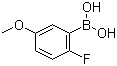 结构式 CAS# 406482-19-7, 2-氟-5-甲氧基苯硼酸