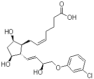 (5Z)-rel-7-[(1R,2R,3R,5S)-2-[(1E,3S)-4-(3-Chlorophenoxy)-3-hydroxy-1-butenyl]-3,5-dihydroxycyclopentyl]-5-heptenoic acid molecular structure (CAS 40665-93-8)