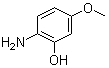 structure of CAS# 40925-70-0, 2-Amino-5-methoxyphenol;2-Hydroxy-4-methoxyaniline; 5-Methoxy-2-aminophenol