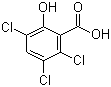 structure of CAS# 40932-60-3, 3,5,6-Trichlorosalicylic acid