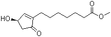 结构式 CAS# 41138-61-8, (R)-(+)-3-羟基-5-氧代-1-环戊烯基-1-己酸甲酯