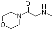 structure of CAS# 41458-73-5, 4-[(Methylamino)acetyl]morpholine;2-(Methylamino)-1-morpholinoethanone; N-Methylglycine morpholide