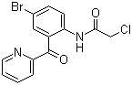 结构式 CAS# 41526-21-0, N-[4-溴-2-(2-吡啶甲酰基)苯基]-2-氯乙酰胺