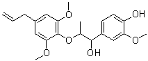 结构式 CAS# 41535-95-9, alpha-[1-[2,6-二甲氧基-4-(2-丙烯-1-基)苯氧基]乙基]-4-羟